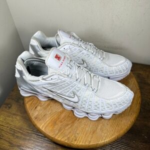 Nike Shox TL White Metallic Silver Mens Size 14 Sneakers AV3595-100 Shoes